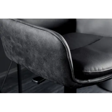 Invicta Hoker barowy BIG GEORGE 360° z podłokietnikami skóra antracyt 56 x 95-115 x 57cm / 44721