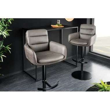 Invicta Hoker barowy BIG GEORGE 360° z podłokietnikami skóra taupe 56 x 95-115 x 57cm / 44720