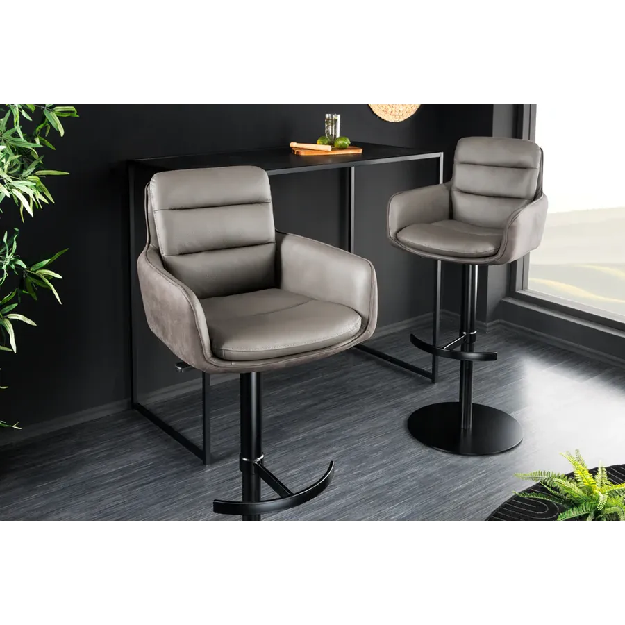 Invicta Hoker barowy BIG GEORGE 360° z podłokietnikami skóra taupe 56 x 95-115 x 57cm / 44720