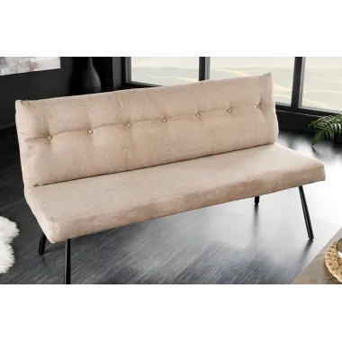 Invicta Ławka tapicerowana BIG GEORGE szampański beż tkanina 160 x 90 x 69cm / 44720