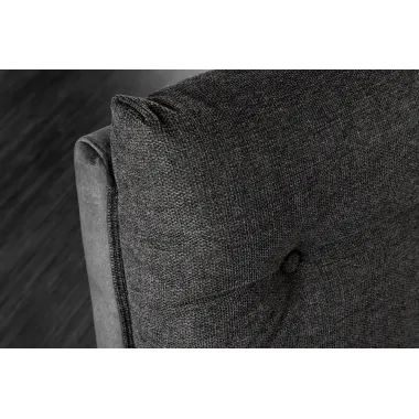 Invicta Ławka tapicerowana BIG GEORGE antracytowa tkania 160 x 90 x 69cm / 44012