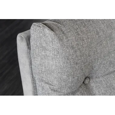 Invicta Ławka tapicerowana BIG GEORGE szara tkanina 160 x 90 x 69cm / 44720