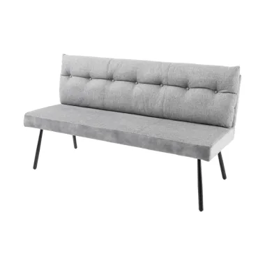 Invicta Ławka tapicerowana BIG GEORGE szara tkanina 160 x 90 x 69cm / 44720