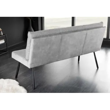 Invicta Ławka tapicerowana BIG GEORGE szara tkanina 160 x 90 x 69cm / 44720