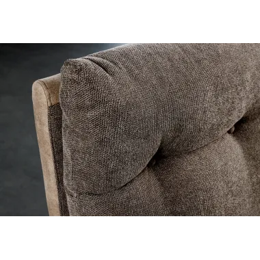 Invicta Ławka tapicerowana BIG GEORGE ciemnobrązowa tkanina 160 x 90 x 69cm / 44716