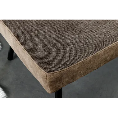 Invicta Ławka tapicerowana BIG GEORGE ciemnobrązowa tkanina 160 x 90 x 69cm / 44716