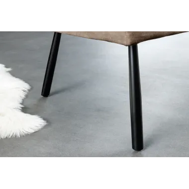 Invicta Ławka tapicerowana BIG GEORGE ciemnobrązowa tkanina 160 x 90 x 69cm / 44716