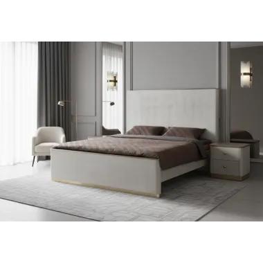 Livin Hill Zestaw Stilig Bedroom ST890K Łóżko tapicerowane 180cm + 2 szafki nocne ST891
