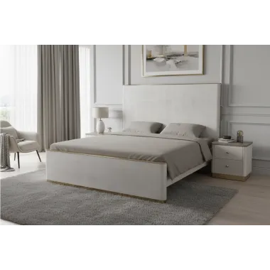 Livin Hill Zestaw Stilig Bedroom ST890K Łóżko tapicerowane 180cm + 2 szafki nocne ST891