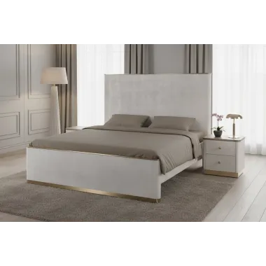 Livin Hill Zestaw Stilig Bedroom ST890K Łóżko tapicerowane 180cm + 2 szafki nocne ST891