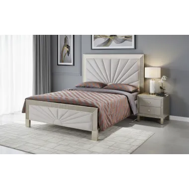 Livin Hill Zestaw Stilig Bedroom ST900Q Łóżko tapicerowane 160cm + 2 szafki nocne ST901