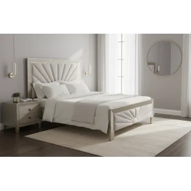 Livin Hill Zestaw Stilig Bedroom ST900Q Łóżko tapicerowane 160cm + 2 szafki nocne ST901