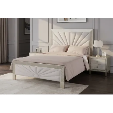 Livin Hill Zestaw Stilig Bedroom ST900Q Łóżko tapicerowane 160cm + 2 szafki nocne ST901