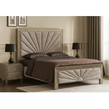 Livin Hill Zestaw Stilig Bedroom ST900Q Łóżko tapicerowane 160cm + 2 szafki nocne ST901