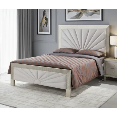 Livin Hill Zestaw Stilig Bedroom ST900Q Łóżko tapicerowane 160cm + 2 szafki nocne ST901