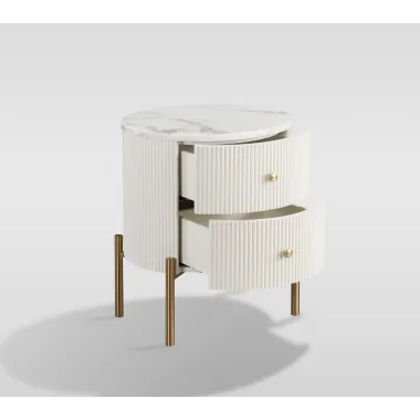 Livin Hill Stilig ST381C Szafka nocna z szufladami białe ecru 50 x 60 x50 cm