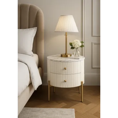 Livin Hill Stilig ST381C Szafka nocna z szufladami białe ecru 50 x 60 x50 cm