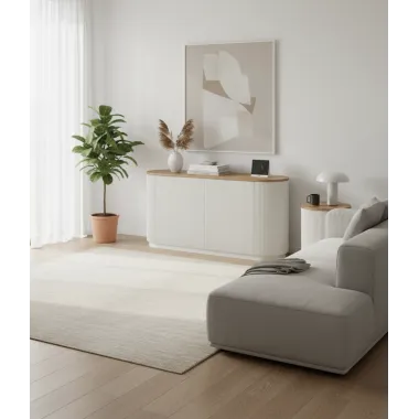 Livin hILL Stilig ST582 Komoda ryflowana białe ecru 120cm