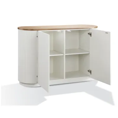 Livin hILL Stilig ST582 Komoda ryflowana białe ecru 120cm