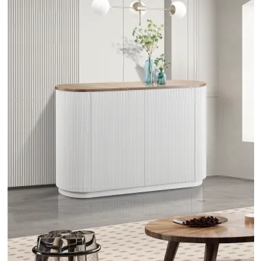 Livin hILL Stilig ST582 Komoda ryflowana białe ecru 120cm