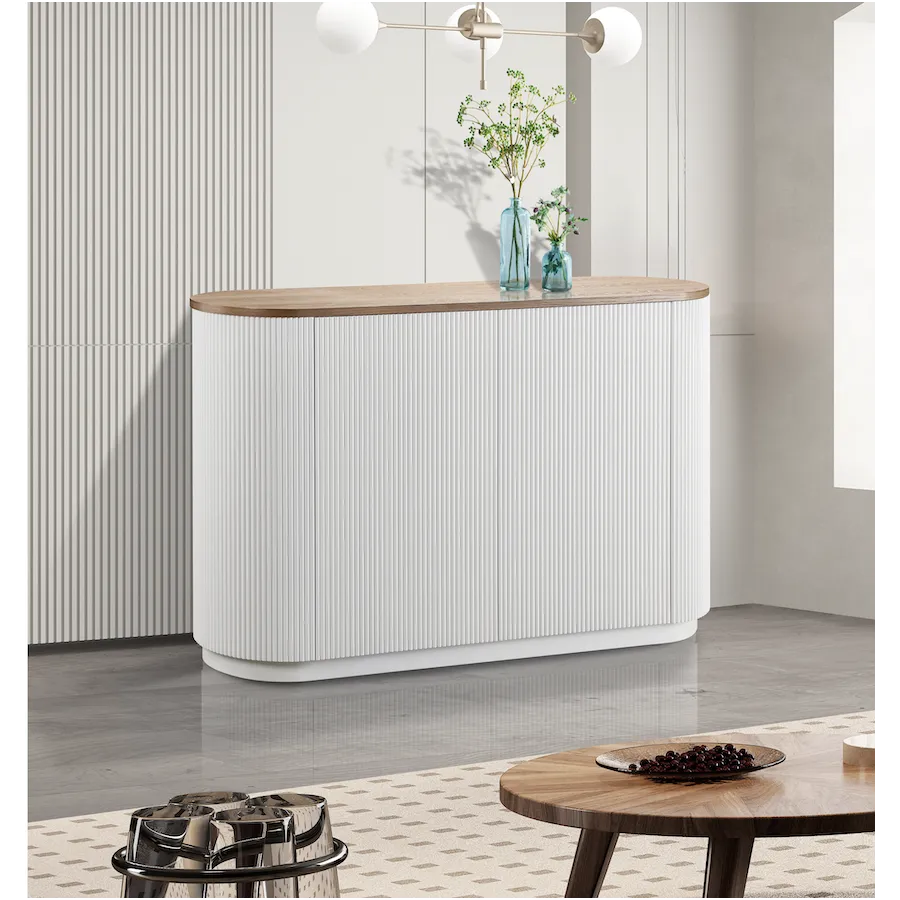 Livin hILL Stilig ST582 Komoda ryflowana białe ecru 120cm