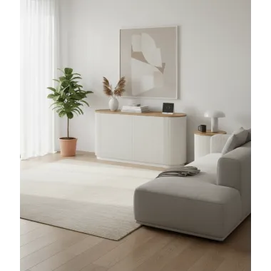 Livin hILL Stilig ST582 Komoda ryflowana białe ecru 120cm