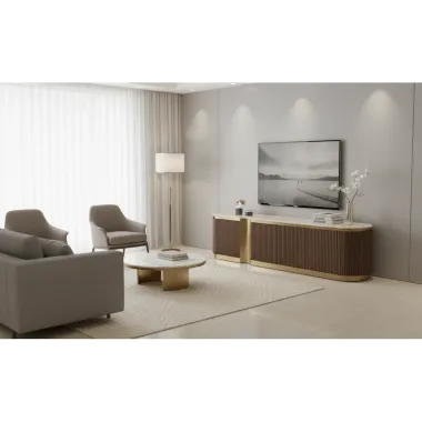 Livin Hill Stilig ST916D Komoda RTV orzech włoski 200 x 50 x 40cm