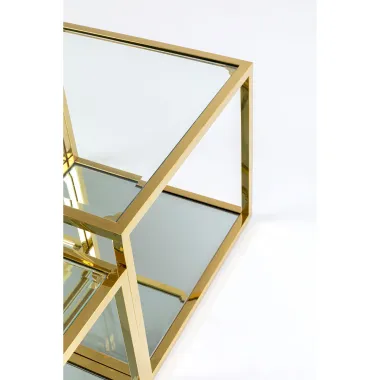 KARE Stolik kawowy ORION złoty 100 x 42 x 100cm / 85198