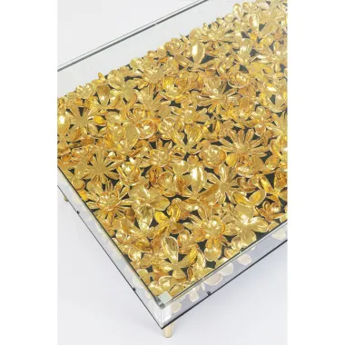 KARE Stolik kawowy GOLD FLOWERS 120 x 40 x 60cm / 84756