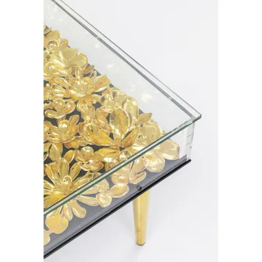 KARE Stolik kawowy GOLD FLOWERS 120 x 40 x 60cm / 84756