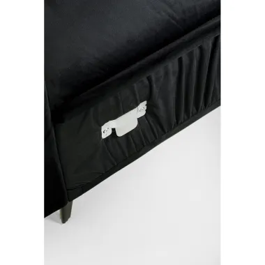 Kare Rozkładana Sofa narożna Moon prawa czarny 205 x 70 x 265cm / 71014