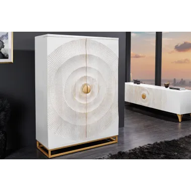 Invicta Komoda GOLDEN SUNSET white wysoka 95 x 140 x 42cm / 48409