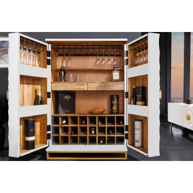 Invicta Komoda GOLDEN SUNSET white wysoka 95 x 140 x 42cm / 48409