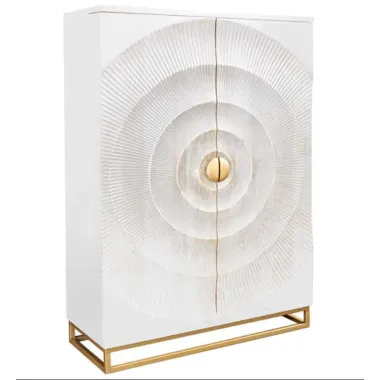 Invicta Komoda GOLDEN SUNSET white wysoka 95 x 140 x 42cm / 48409