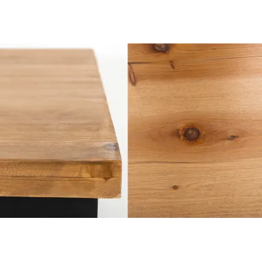 Invicta Komoda BODEGA na wino drewno jodłowe metalowa rama 67 x 184 x 44cm / 44749