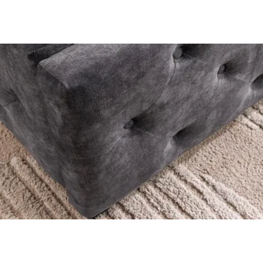 Invicta Łóżko PARIS ze schowkiem szary aksamit 160 x 200cm / 45636