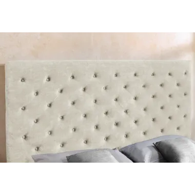 Invicta Łóżko PARIS ze schowkiem szampański beż aksamit 180 x 200cm / 48076