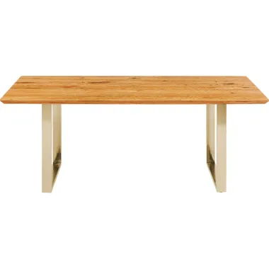 Kare Stół SYMPHONY oak brass 160 x 76 x 80cm / 84596
