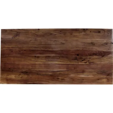 Kare Stół SYMPHONY brązowa akacja srebrne nogi 180 x 76 x 90cm / 84511