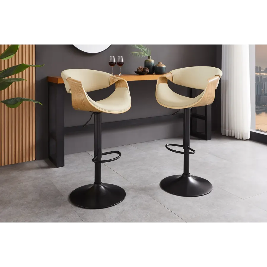 Invicta Hoker barowy ORGANIC obrotowy ekoskórą kremowo-beżowa 89 - 100cm / 47715