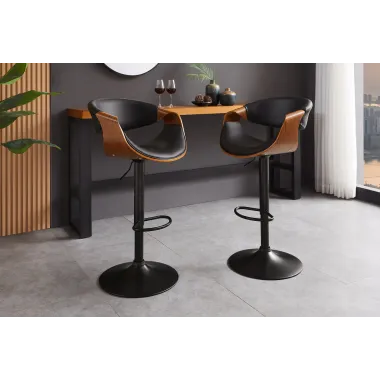 Invicta Hoker barowy ORGANIC obrotowy ekoskóra czarny 89 - 100cm / 47714