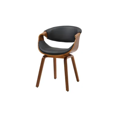 Invicta Krzesło ORGANIC tapicerowane ekoskóra czarna 56 x 79 x 60cm / 46666