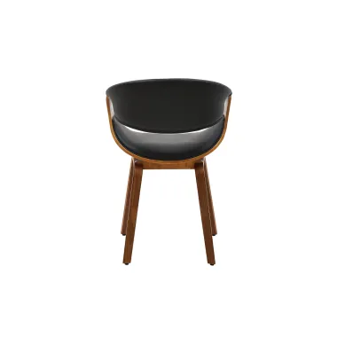 Invicta Krzesło ORGANIC tapicerowane ekoskóra czarna 56 x 79 x 60cm / 46666