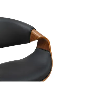 Invicta Krzesło ORGANIC tapicerowane ekoskóra czarna 56 x 79 x 60cm / 46666