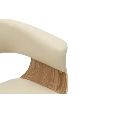 Invicta Krzesło ORGANIC tapicerowane ekoskóra kremowo- beżowa 56 x 79 x 60cm / 47712