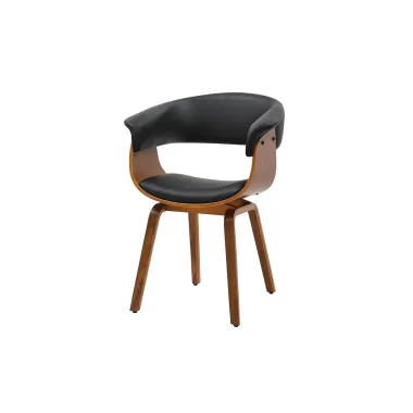 Invicta Krzesło ORGANIC tapicerowane ekoskóra czarna 62 x 84 x 52cm / 46665