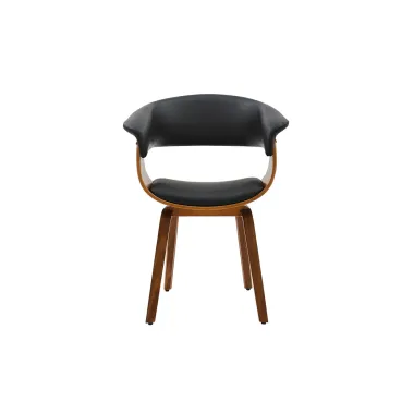 Invicta Krzesło ORGANIC tapicerowane ekoskóra czarna 62 x 84 x 52cm / 46665