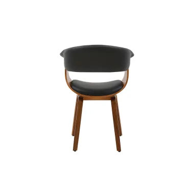 Invicta Krzesło ORGANIC tapicerowane ekoskóra czarna 62 x 84 x 52cm / 46665