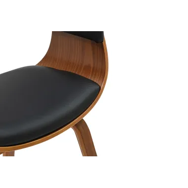 Invicta Krzesło ORGANIC tapicerowane ekoskóra czarna 62 x 84 x 52cm / 46665