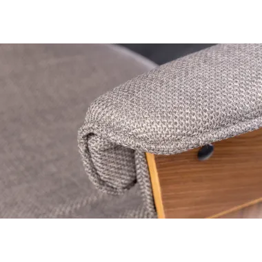 Invicta Fotel biurowy MANHATTAN szaro orzechowy obrotowy tkanina 68cm / 46664